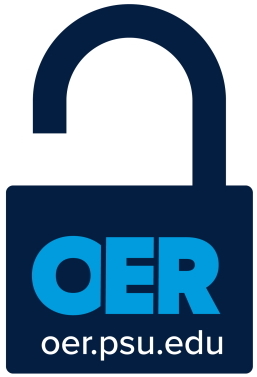 PSU OER logo showing an open padlock